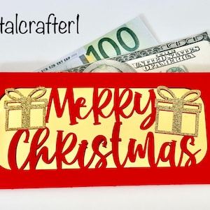 Porta-cartão de dinheiro de Natal SVG, porta-moedas SVG, porta-cartões de presente SVG, porta-cartões de presente svg cricut, dinheiro svg, cartão de dinheiro svg