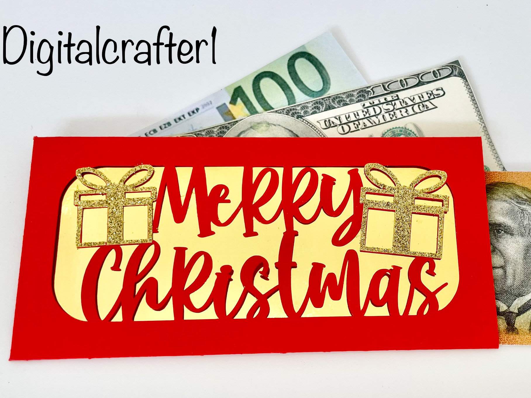 Christmas Money Card Holder SVG Money Holder SVG Gift Card Etsy