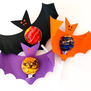 Lollipop Holder SVG, Bat SVG, dekoracja Halloween, Bat Halloween SVG, Halloween Lollipop SVG, Lollipop Chocolate Holder SVG, Trickortreat