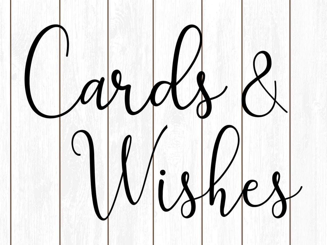 Cards & Wishes SVG, Wedding SVG File, Wedding Gifts Svg, Wedding Svg ...