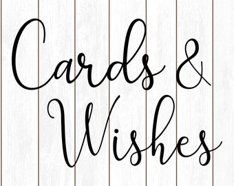 Tarjetas y deseos SVG, archivo SVG de boda, regalos de boda svg, archivos svg de boda para cricut, signo svg de boda, decoración de bodas, cricut, silueta