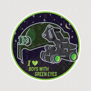 I Heart Boys With Green Eyes Sticker