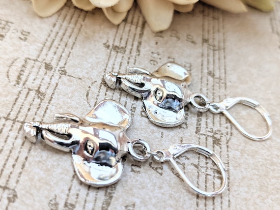 Orecchini a forma di elefante, in argento sterling 925, graziosi