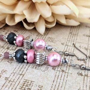 Sterling Silver Orchid Jewelry, Freshwater Pearl Earrings Lilac, Boho Chic Earrings, Lavender Earrings Dangle, Bridesmaids Gift Light Purple