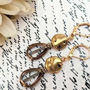 Gold Teardrop Earrings, Boho Chic Earrings Dangle, Teardrop Earrings Bohemian, Handmade Earrings Best Selling Jewelry, Holiday Gift for Mom