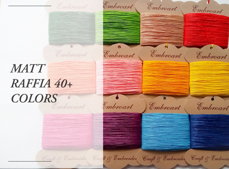 Rayan Raffie Matt Raffia Yarn Raffia Ribbon Rayon Raffia Wraphia Yarn - Etsy