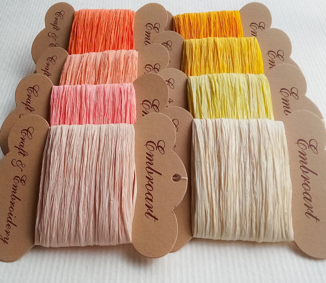 Matt Raffia Yarn Raffia Ribbon Rayon Raffia Wraphia Yarn Etsy