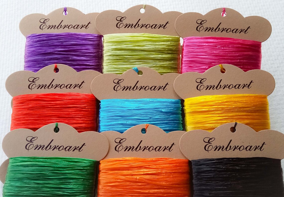 Raffia Yarn Raffia Ribbon Rayon Raffia Wraphia Yarn Straw Etsy