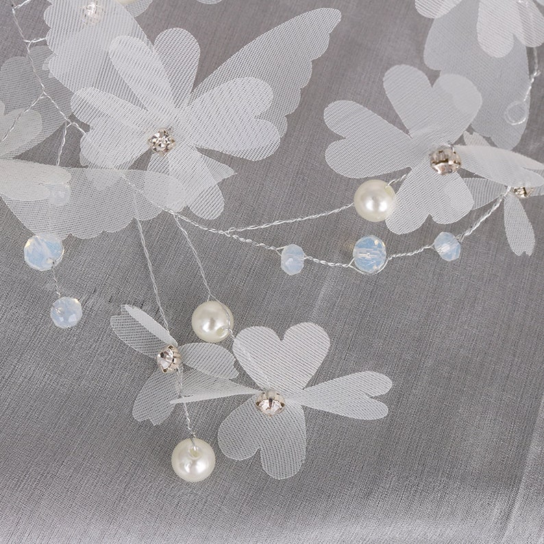 New Handmade Golden Alloy Dragonfly Crystal Headband Rhinestone Bridal Wedding Hair Accessories Simulated Pearls Headband