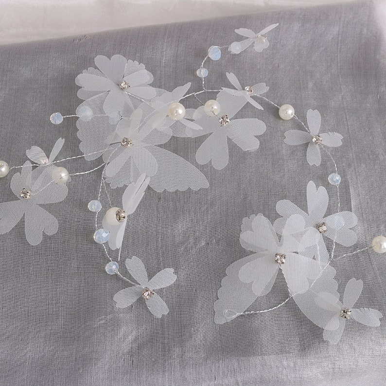 New Handmade Golden Alloy Dragonfly Crystal Headband Rhinestone Bridal Wedding Hair Accessories Simulated Pearls Headband