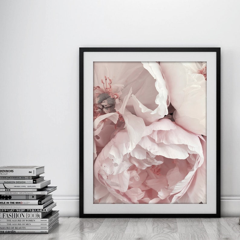 Girly posters Floral set of 3 prints Digital download Peony Etsy