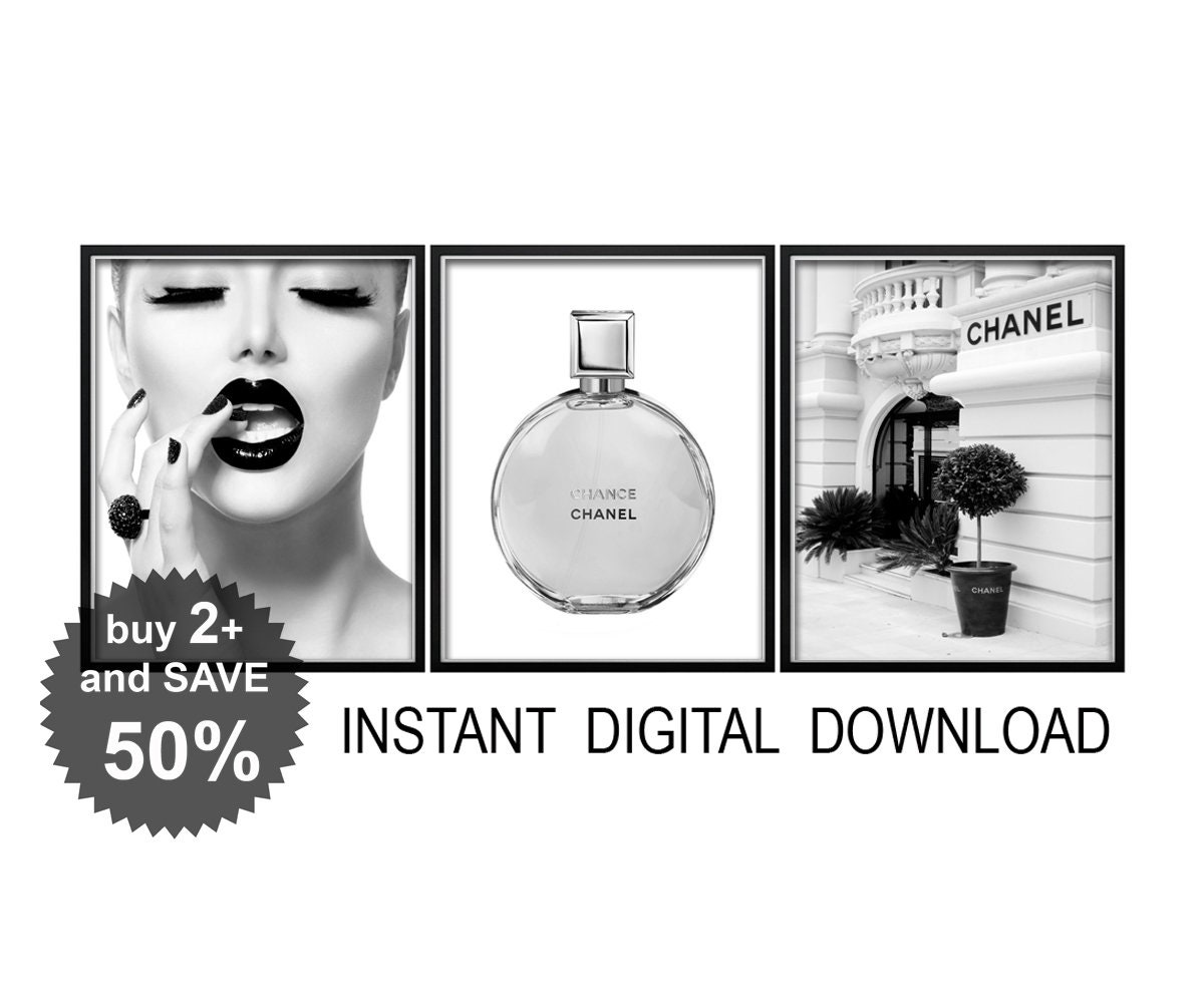 Wall art Fashion prints set Glamour decor Digital download Etsy