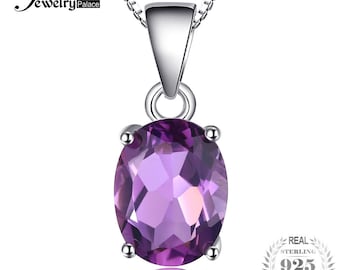 Leaf 1.4Ct Created Alexandrite Sapphire Pendants 925 Sterling Silver Pendants Necklaces Without Chain Jewelry