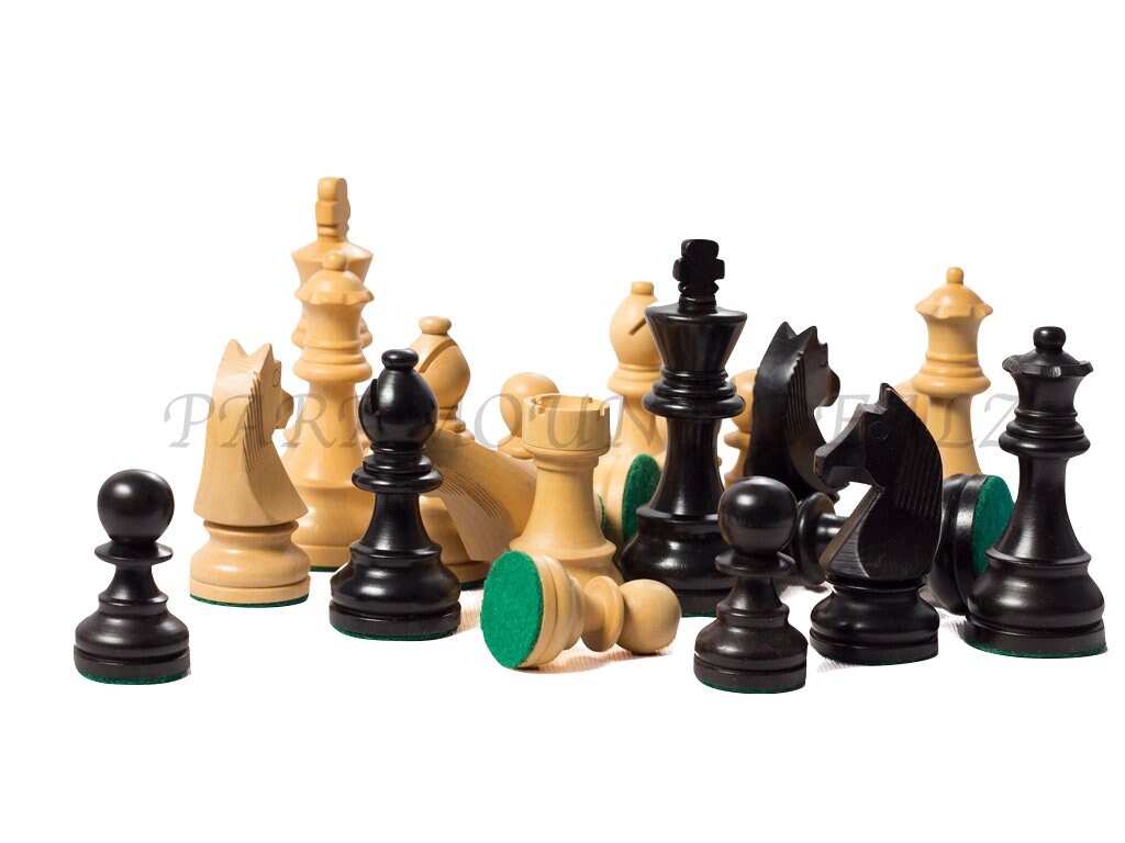 Hand Crafted 15 Solid Wooden Flat Chess Set With Chess Etsy