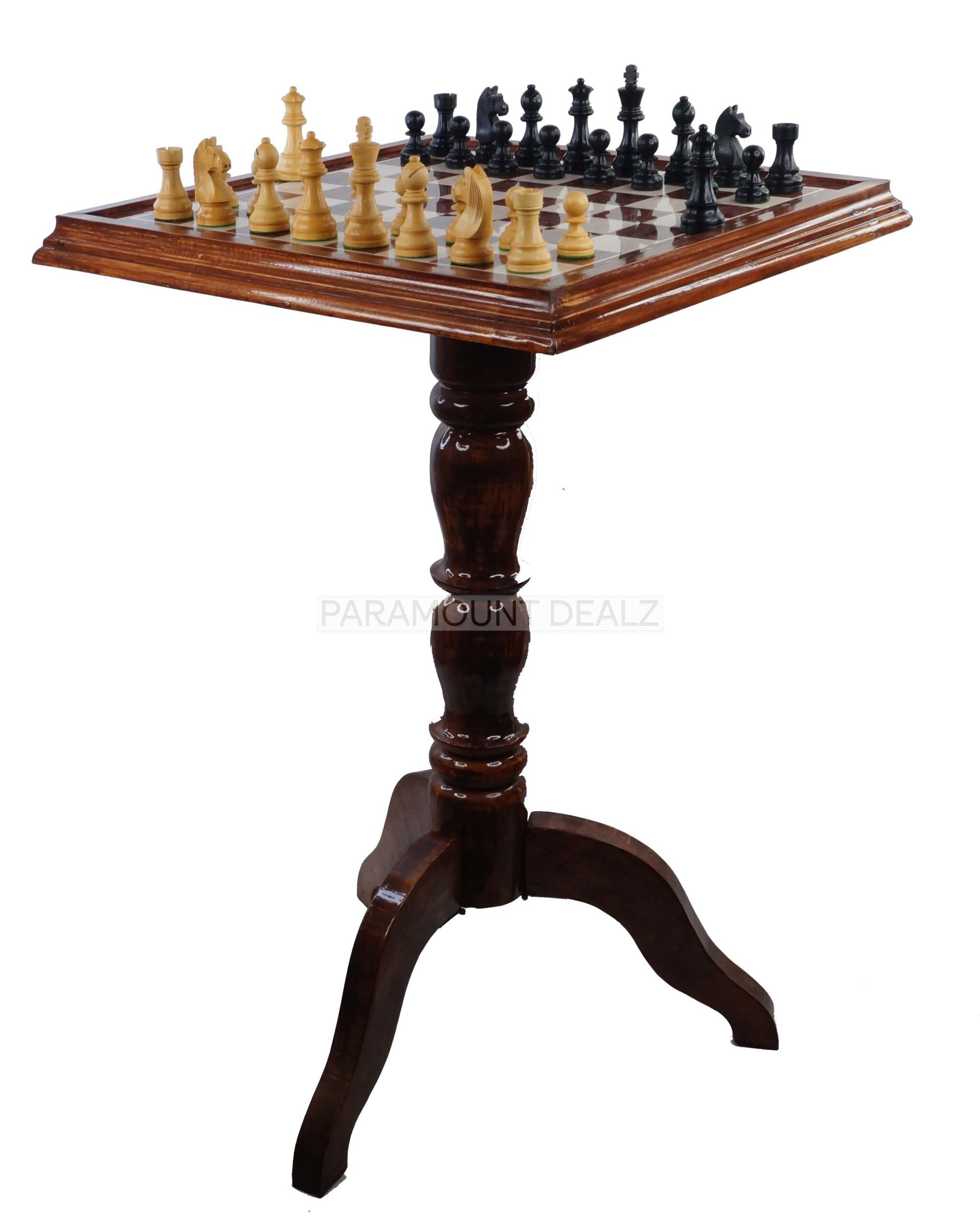 Chess Table Wooden Handmade Folding Luxury Wood Board Game Etsy UK