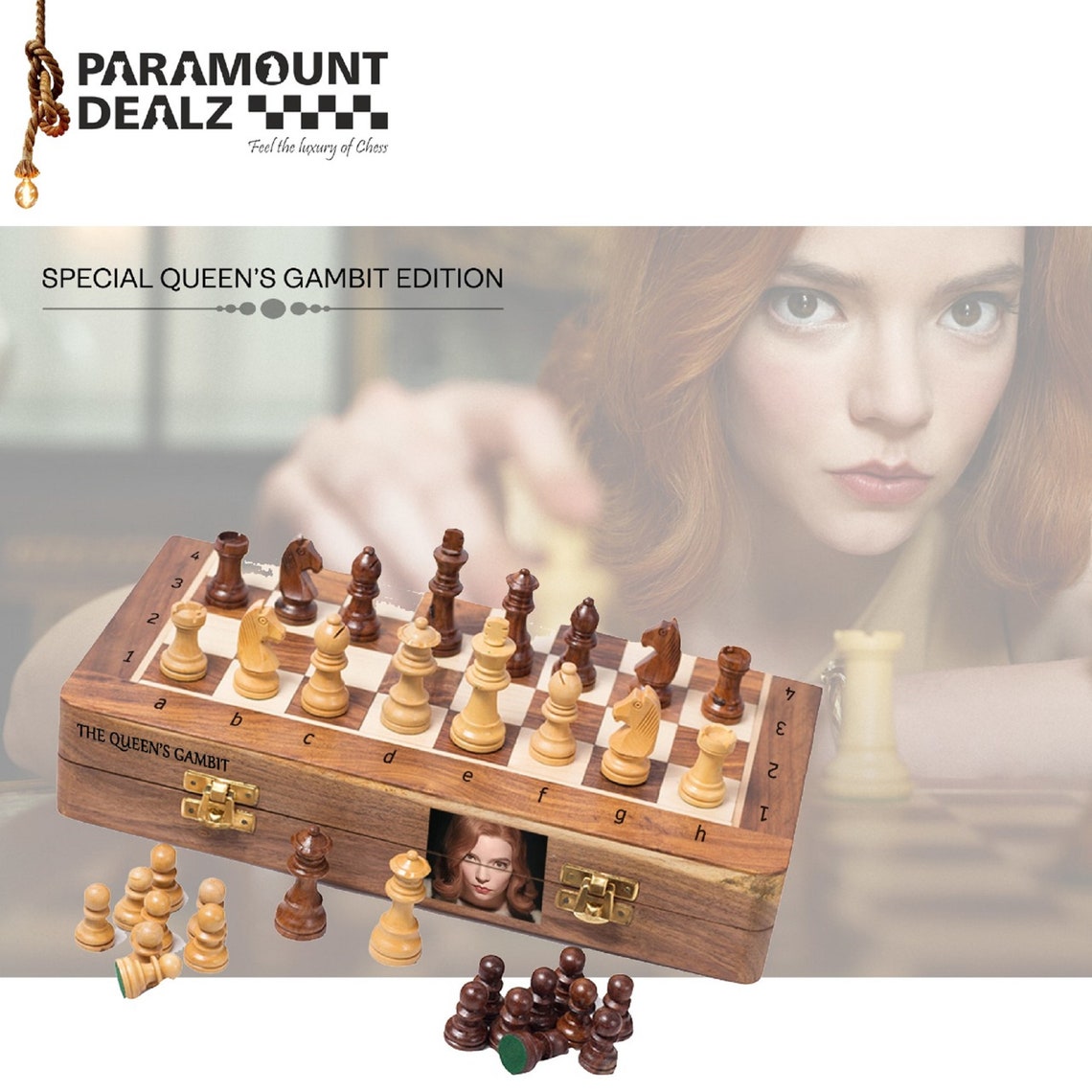 PERSONALIZED Chess Set Chess Set W/ Wooden Board Classic Etsy