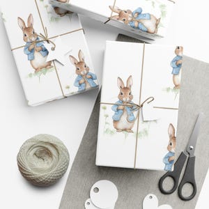 Carta da regalo, adorabile design di coniglietto, perfetta per baby shower, fogli di carta da regalo, articoli per feste, carta da bricolage, graziosa cancelleria