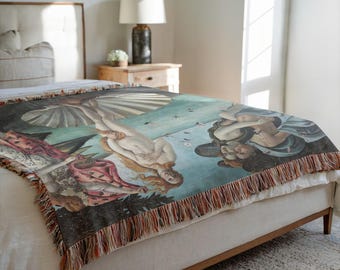 Birth of Venus Woven Blanket: Renaissance Art Tapestry