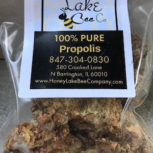 Raw Propolis from USA, 100% Pure FRESH from Our Beehives - Fast shipping from Midwest (Support USA beekeepers like me!) 0.5, 1, 2, 8 oz