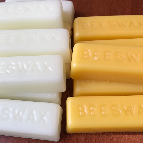 Barras de cera de abejas de EE. UU.: 1 oz pura, triplemente filtrada, de grado cosmético