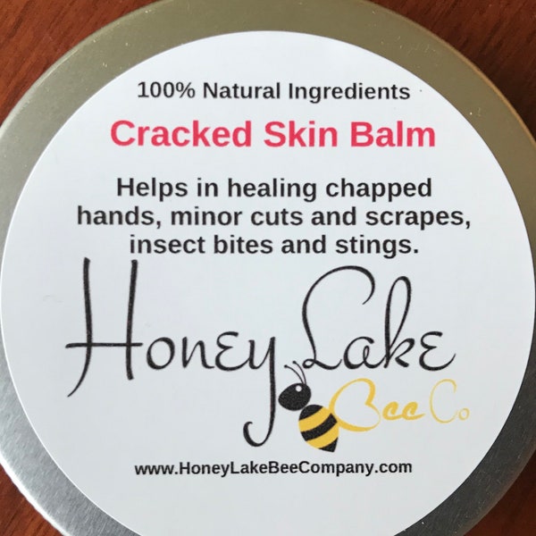 Cracked Skin Salve Balm | All Natural Ingredients. Healing of Cracked, Chapped Hands, Bug Bites and Minor Cuts.