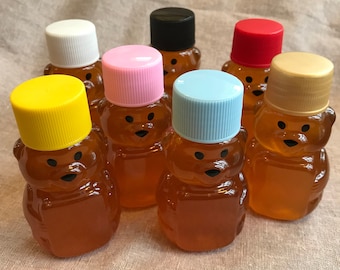 Mini Honey Bear Favors: Midwest Raw Honey, Wedding Shower Gift (2oz, 10 Pack)