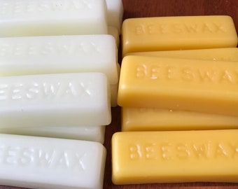 USA Beeswax 1oz PURE Beeswax Bars, No Foreign Wax! Buy from a Beekeeper! White OR Yellow 100% Pure, Triple Filtered, Cosmetic Grade