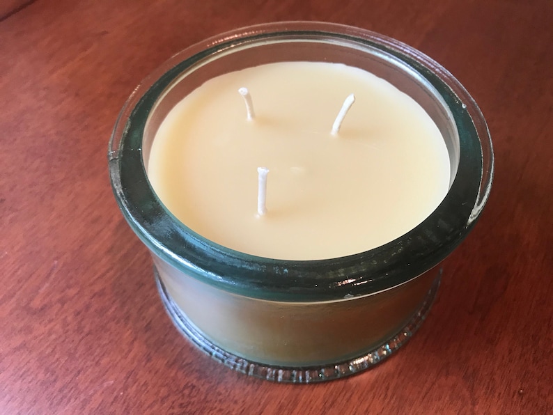 Beeswax Candle Spanish Glass Filled With Pure USA Beeswax in Etsy