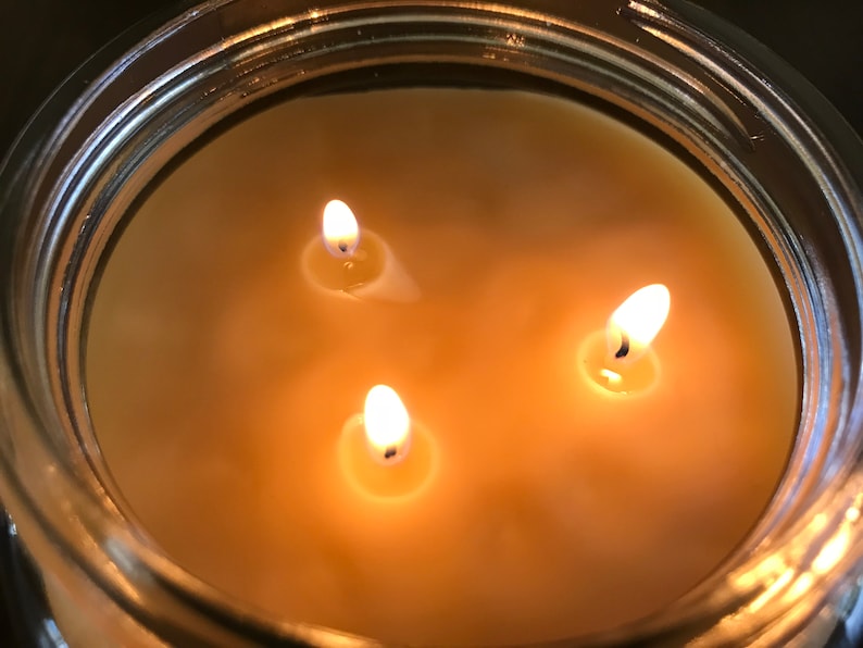 Beeswax Jar Candle Made With Pure USA Beeswax, Natural, Lavender or ...