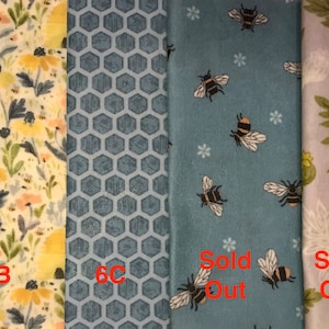 Beeswax Food Saver wraps LARGER sized 3-Pack or Singles Bee Themed Fabrics wraps Handmade in USA Pure USA Beeswax by Beekeepers, like Me image 8