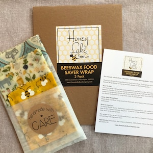 Beeswax Food Wrap 3 pack