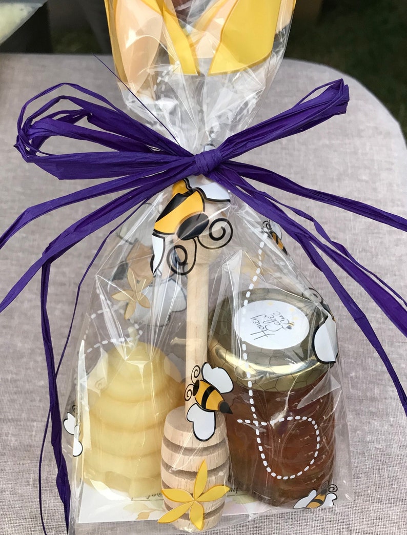 Bee Themed Gift Bag Glass Jar of Honey Beeswax Skep Candle Etsy