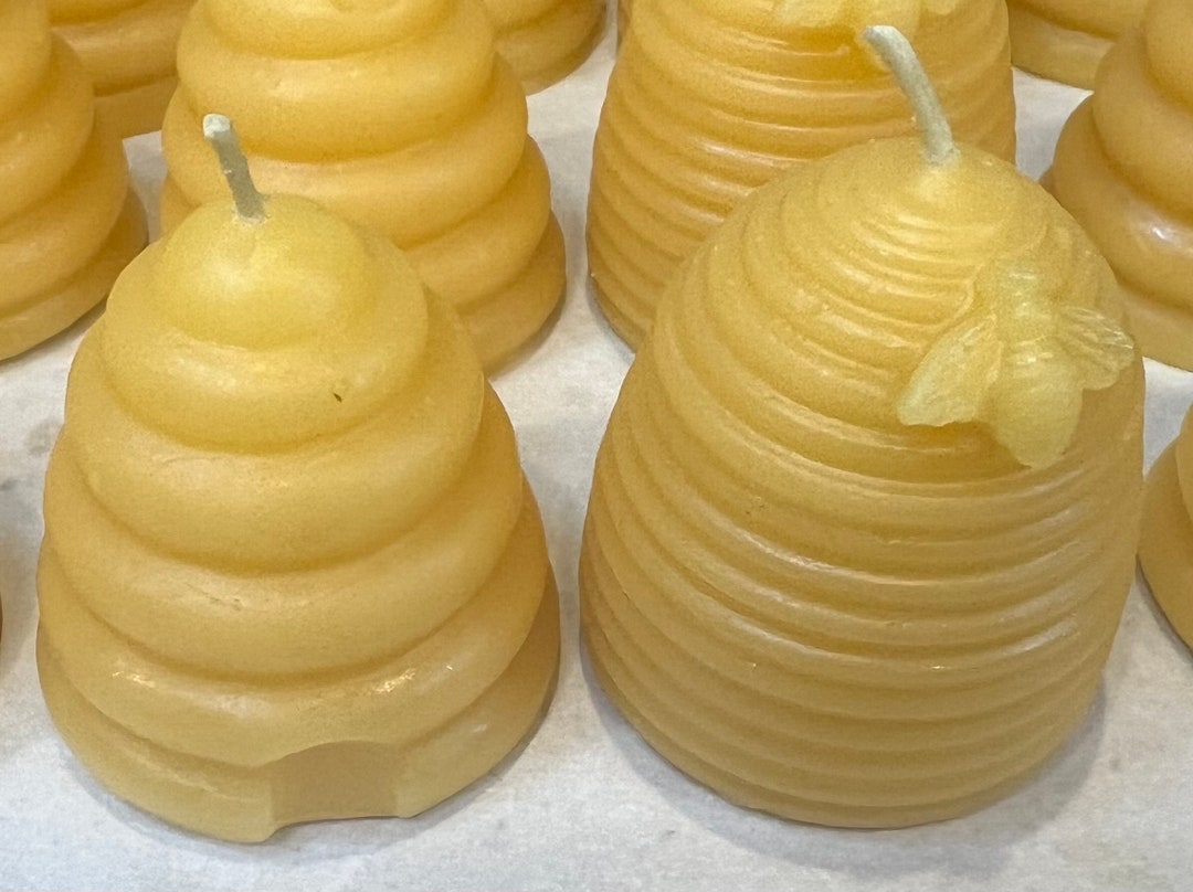 Beeswax Skep / Bee Hive/ Votive Candle Made With 100% PURE USA Beeswax ...