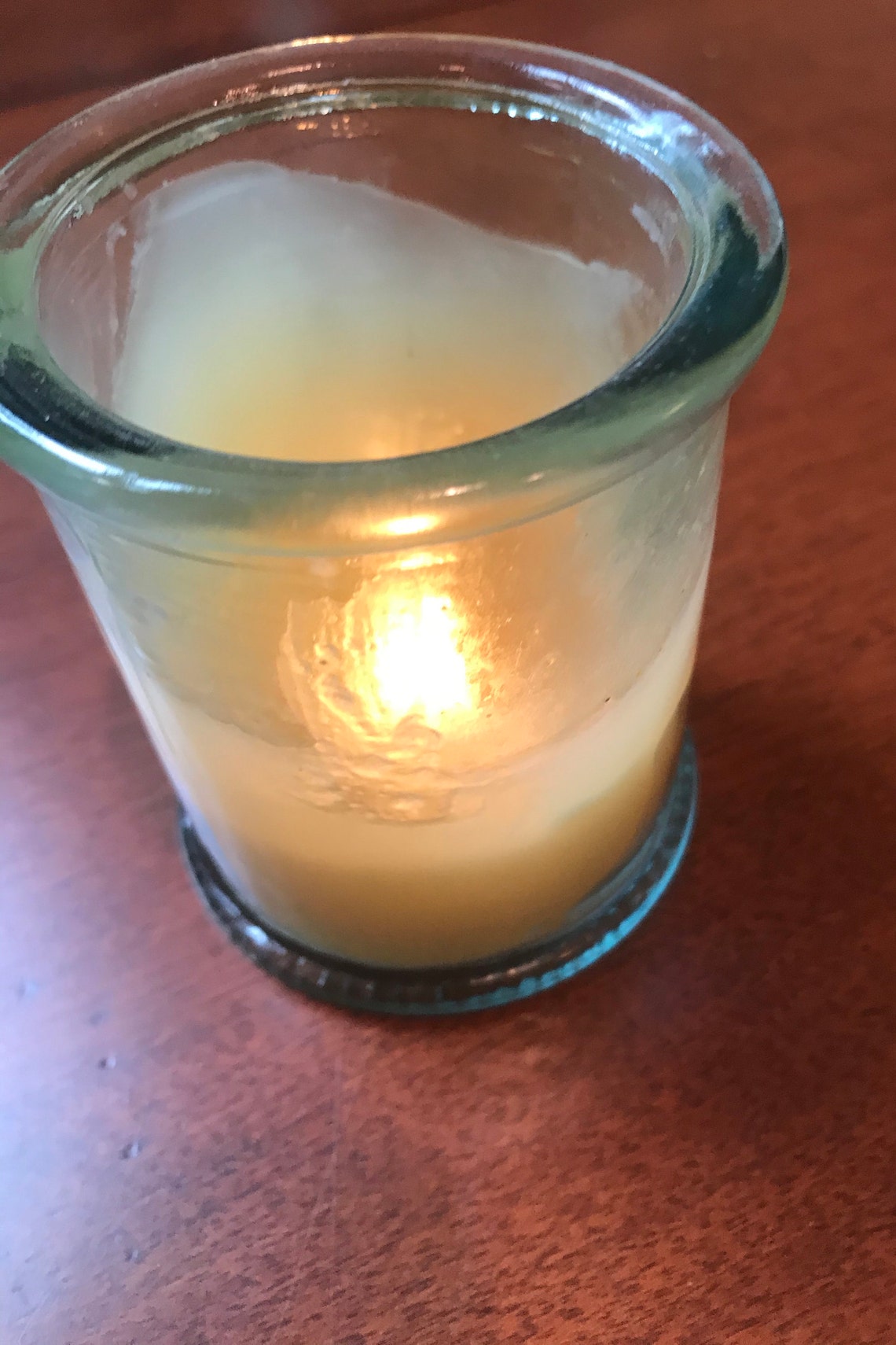 Spanish Glass Candle 100 Pure USA Beeswax set of 3 Candles Etsy