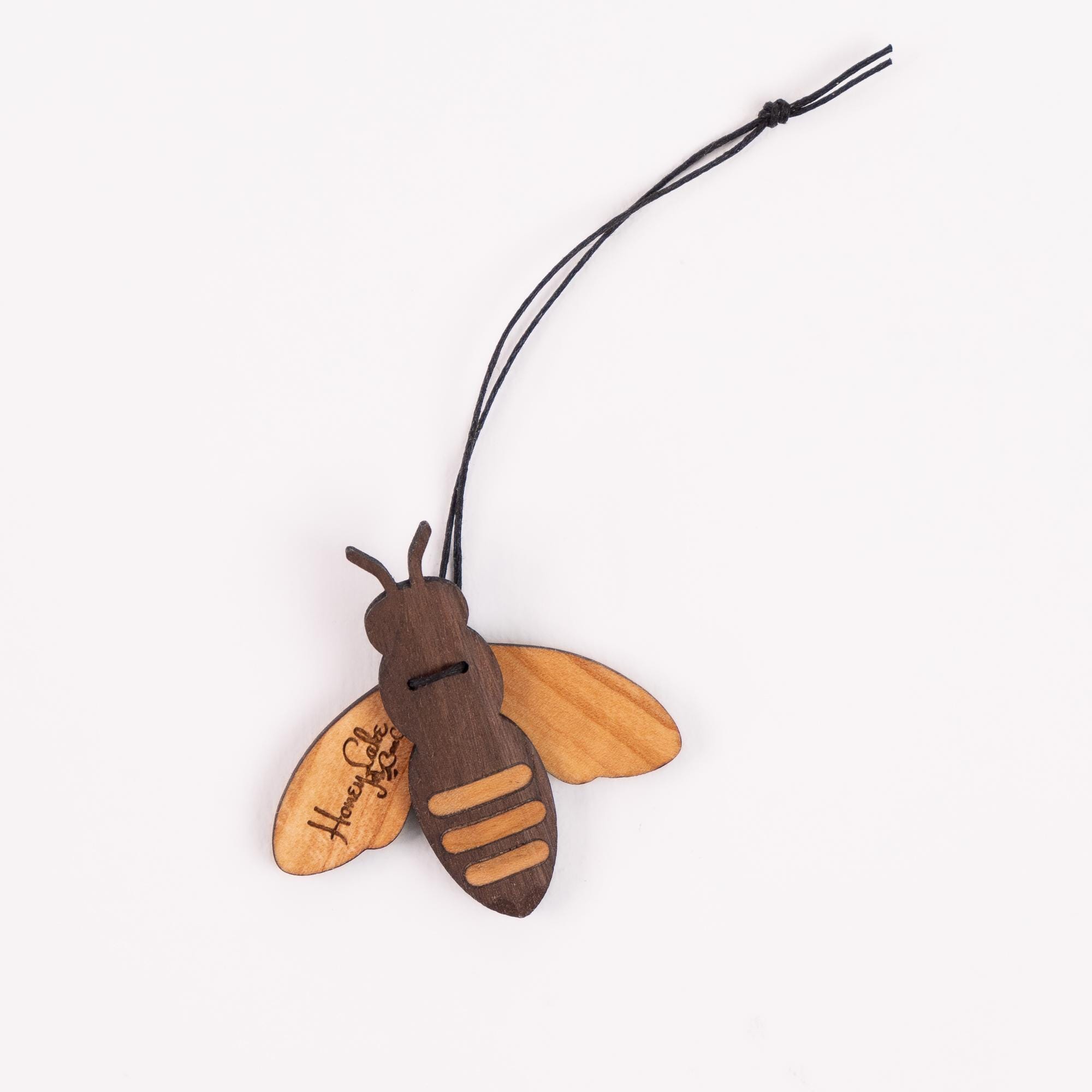 Bee Charm Ornament Gift Made With Cherry, Walnut & Maple Wood - Etsy