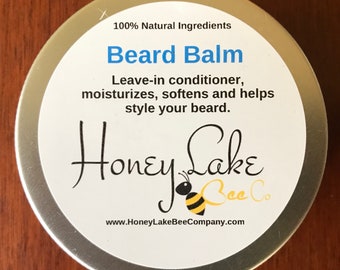 Beard Balm, Beard Conditioner made with Pure USA Beeswax