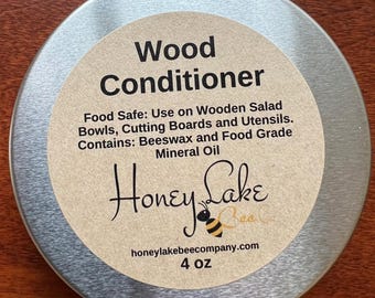 Beeswax Wood Conditioner: Food Grade Mineral Oil, All-Natural