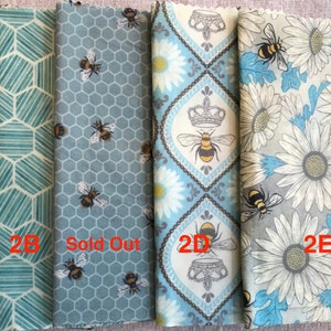 Beeswax Food Saver wraps LARGER sized 3-Pack or Singles Bee Themed Fabrics wraps Handmade in USA Pure USA Beeswax by Beekeepers, like Me image 4