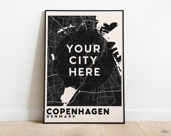 Gepersonaliseerde stadskaartafdruk: aangepaste locatiekunst