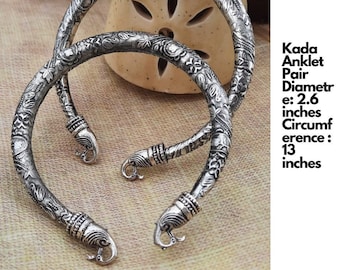 Oxidised Metal Silver Fashionable Stylish Toe Kada Anklet Pair Traditional Stylish Anklets For Women & Girls
