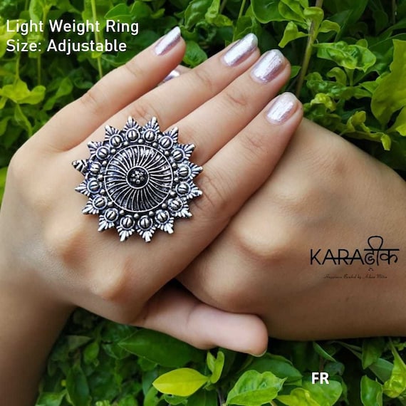 Big silver rings for cheap women