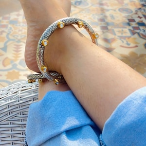 Kundan Kada Anklets – Traditional Indian Bridal Anklet with Gold Finish, Adjustable Ethnic Payal, Wedding Jewelry for Women