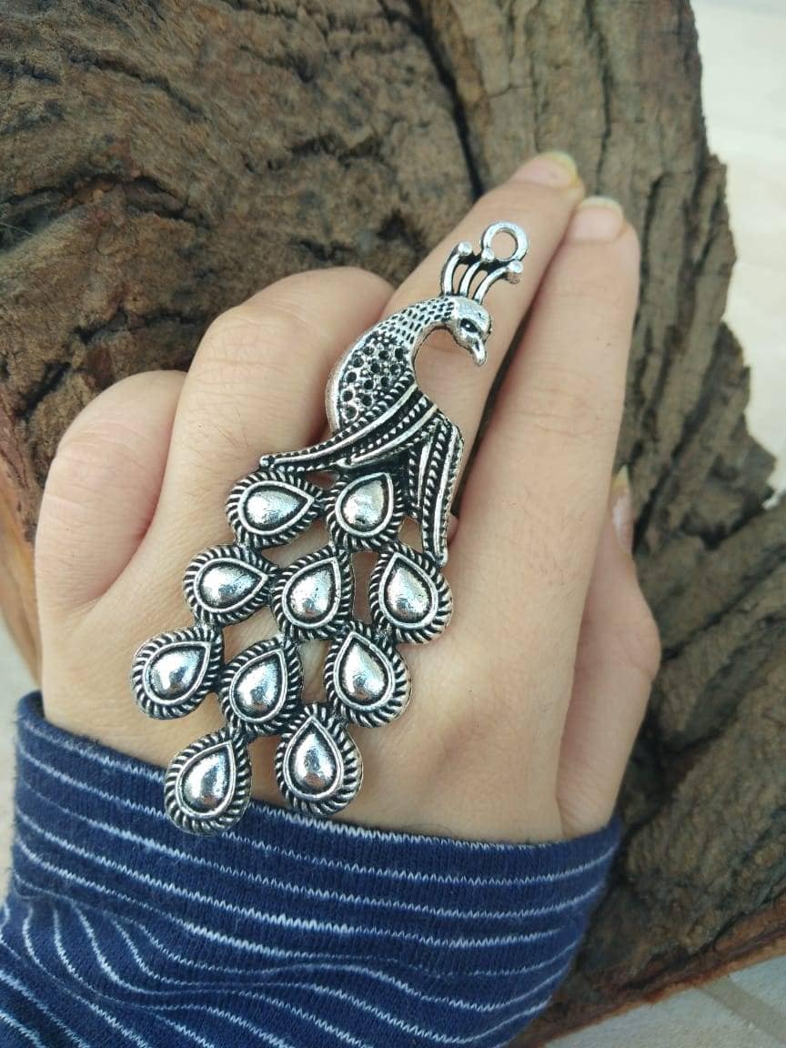 Buy 925 Sterling Silver Peacock Toe Ring Online in India