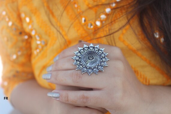 Buy Adjustable Silver Ring Boho Rings Silver Statement Ring