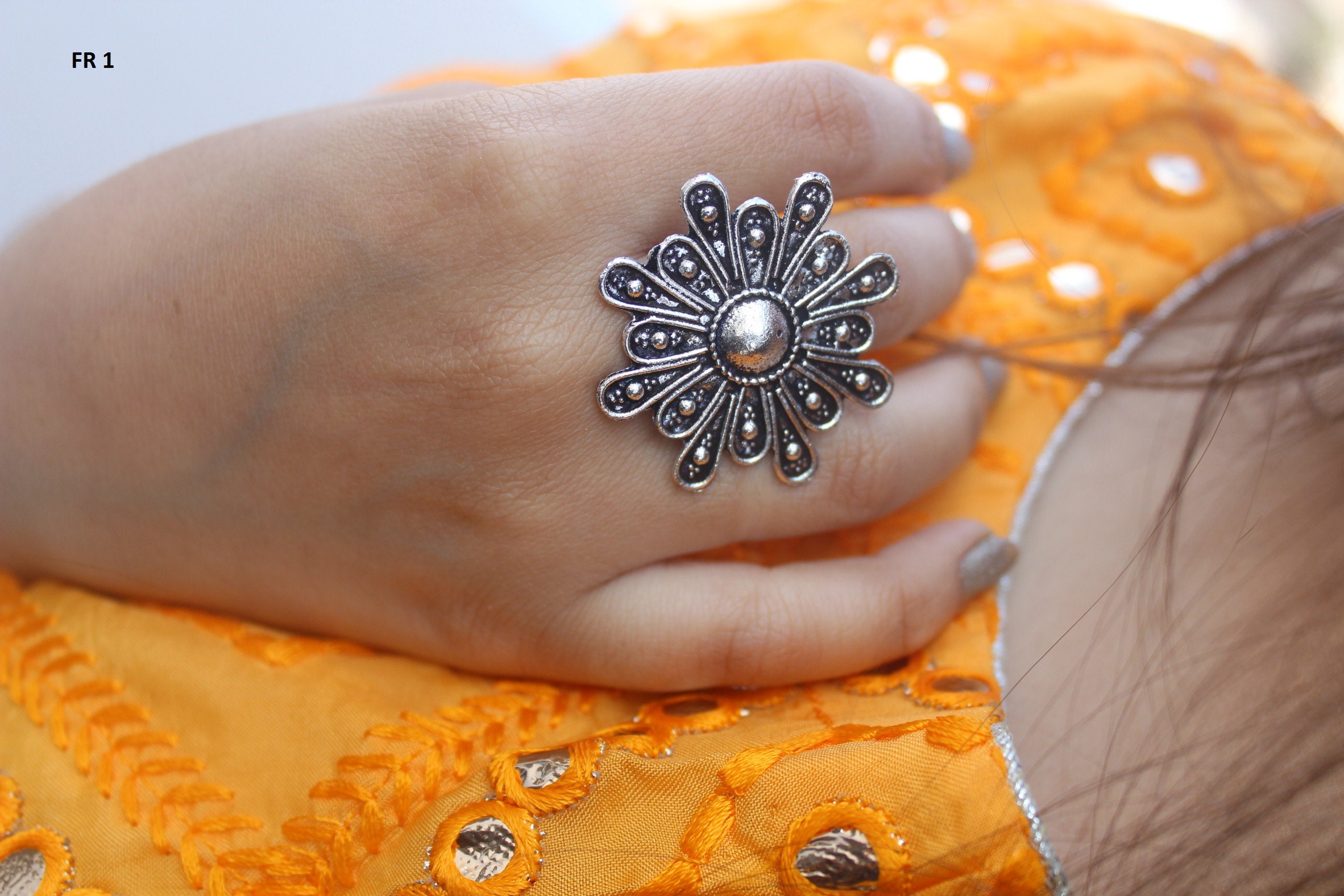 Buy Maati Classic Antique Oxidized Ring | Tarinika - Tarinika India
