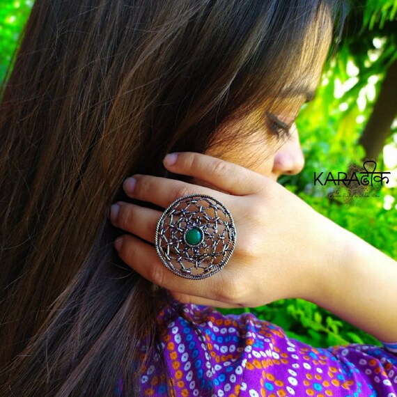 Oxidised jewellery on sale rings