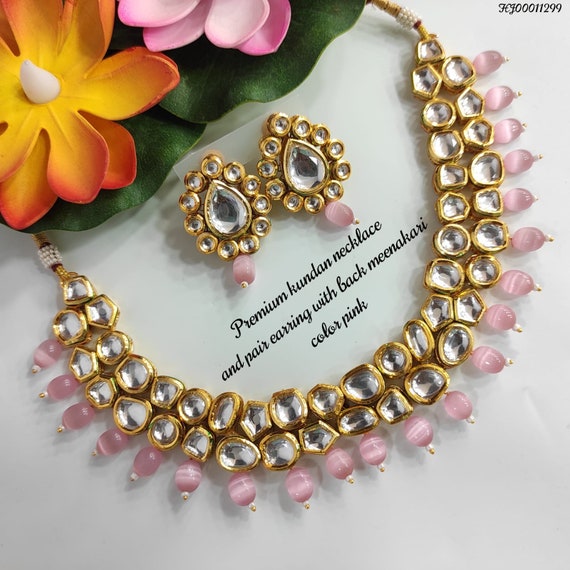 Buy Designer Kundan Set Engagement Set Kundan Bridal Necklace