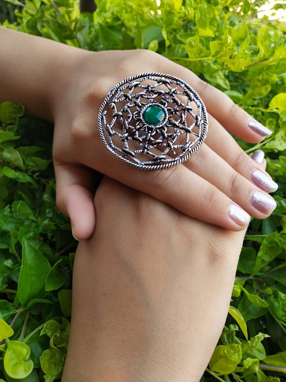 Shop online Latest Designer Gold Plated Finger Ring For Women (Adjustable)  – Lady India