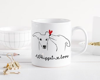 Tasse Windhund Liebe / Whippet Love Tasse / Galgo / Greyhound Tasse - personalisiert