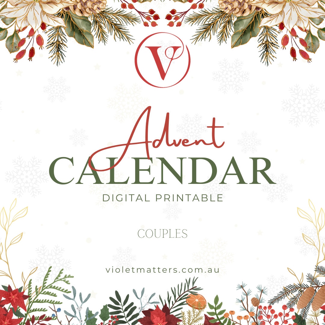 Printable Couples Advent Activity Cards, Advent Calendar, Couples Advent Calendar, Instant ...